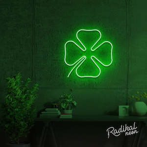 "Luck of the Irish" Four Leaf Clover Neon Sign