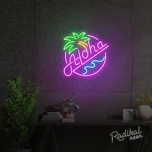 Aloha Tropical Neon Sign