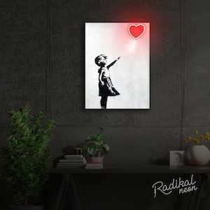 Banksy Balloon Girl Neon Sign