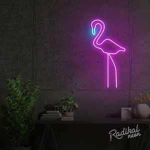 Neon sign: "Miami" Flamingo Neon Sign