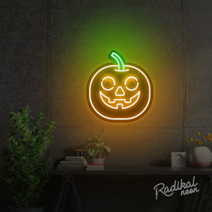 Rad-O'-Lantern Pumpkin Neon Sign