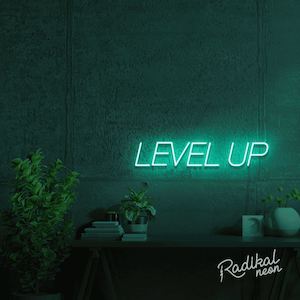 LEVEL UP Inspirational Neon Sign