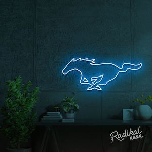 Neon sign: Mustang Neon Logo Sign