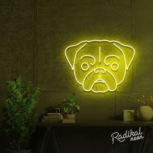 Neon sign: Pug Dog Neon Sign