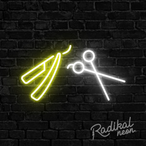 Neon sign: Razor & Scissors Neon Sign