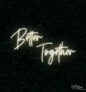 Neon sign: Hire | Better Together