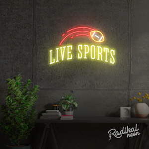 Neon sign: Live Sports Neon Sign