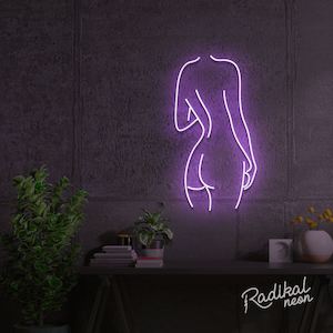 "Nudy Booty" Naked Figure Neon Sign