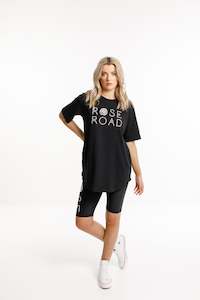 Boyfriend Tee with RR Stack Logo -SS