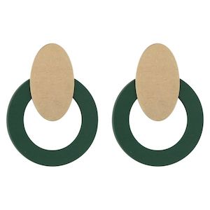 Clothing: Peregian Earrings Green