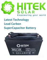 Solar On The Go: 12v 120Ah HP Lead Carbon SuperCapacitor (HPLC Pb-C) Battery (14.4-14.7v Charging)