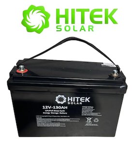 Battery: 12v 130Ah LFP Lithium Battery (Black with 140A Max Peak Discharge Current)