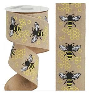 Hessian Bee Ribbon - Hive World