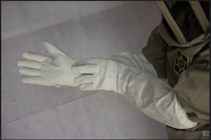 Beekeeping gloves - Hive World - goatskin with calico gauntlet