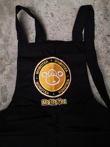 Momo Logo Black waterproof apron with pockets 带logo水吧防水围裙