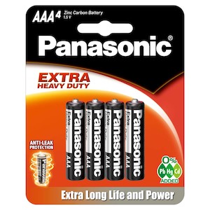 Extra Heavy Duty: Panasonic AAA Battery Extra Heavy Duty (4pk)