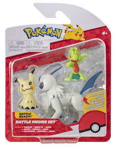 Pokemon: Battle Figure Set - Absol, Treecko & Mimikyu