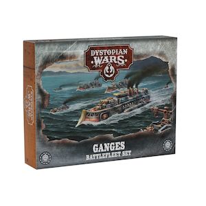 Hobby equipment and supply: Warcradle DWA210013 Dystopian Wars: Ganges Battlefleet Set