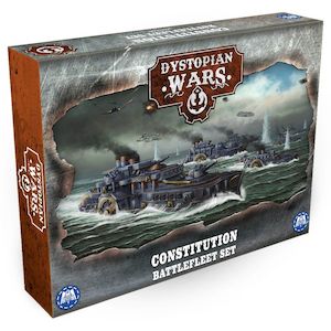 Hobby equipment and supply: Warcradle DWA120001 Dystopian Wars: Constitution Battlefleet Set