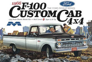 Hobby equipment and supply: Moebius Models 1236 1/25 1966 Ford F100 Custom Cab 4x4 Truck