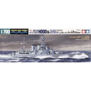 Tamiya 31806 1/700 British Battlecruiser HMS Hood and E Class Destroyer