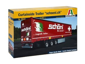 Hobby equipment and supply: Italeri 3918 1/24 CURTAINSIDE TRAILER WITH LOGO