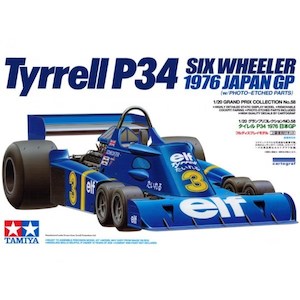 Tamiya 20058 1/20 Tyrrell P34 Six Wheeler w/Photo-etched Parts - 1976 Japan GP