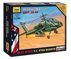 Hobby equipment and supply: Zvezda 7408 1/144 Apache Helicopter