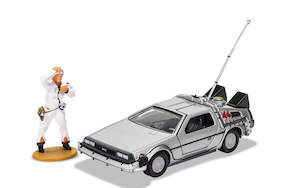 Hobby equipment and supply: Corgi CC05503 1/36 Back to the Future: DeLorean and Doc Brown Figure