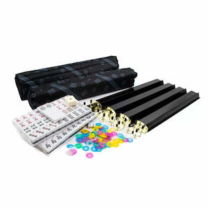 Mahjong Case - American Set w/ Black Tiles and Racks