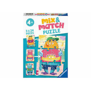 Kids Puzzles: Mix-Up Monsters! - 3x24 Pieces