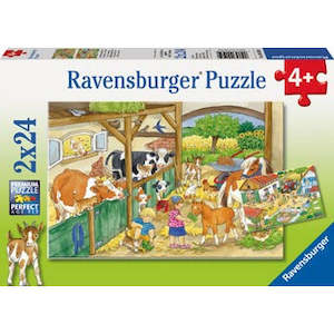 Kids Puzzles: Merry Country Life - 2x24 Pieces