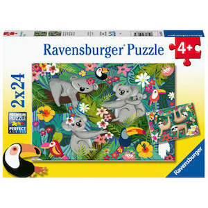 Kids Puzzles: Koalas And Sloths - 2x24 Pieces