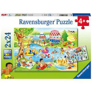 Ravensburger Preschool: Swimming At The Lake - 2x24 Pieces