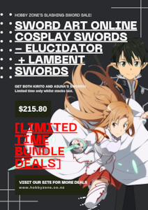 SAVE $50!! Sword Art Online Swords - Elucidator + Lambent Sword BUNDLE DEAL