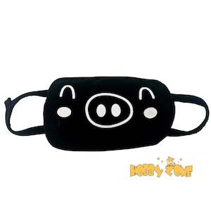 Piglet Black Reusable Face Mask