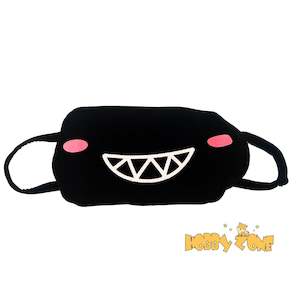 Smiley Teeth Grin Black Reusable Face Mask