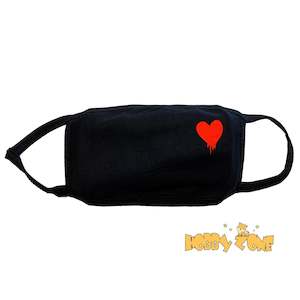 Heart on my Sleeve Black Reusable Face Mask