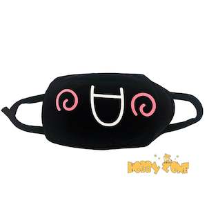 Overjoyed Expression Black Reusable Face Mask