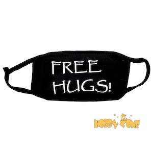 Free Hugs Black Reusable Face Mask