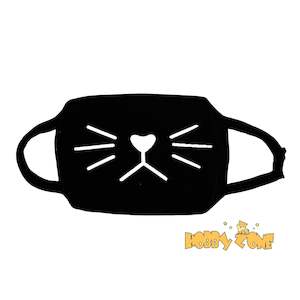 Masks: Cat Whiskers Black Reusable Face Mask