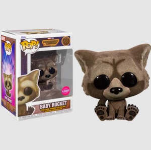 Marvel Merchandise: Guardians of the Galaxy: Vol 3 - Baby Rocket (Flocked Edition) Pop! Vinyl Figure