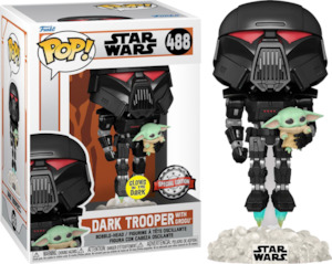 Star Wars - Dark Trooper with Grogu Pop! Vinyl Figure