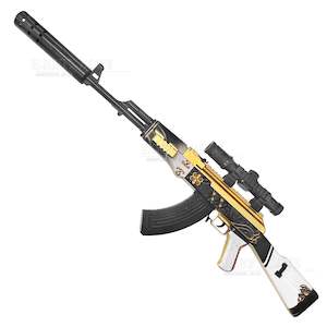 Rifles: [R18+] "Golden Dynasty" AKM Gel Ball Blaster [ID Check Required]