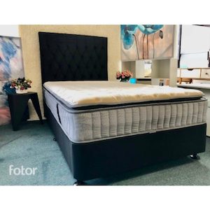 Chicago King Single Bed With  Pocket Pillow Mattress/ Headboard