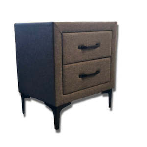 Furniture: Chicago Bedside Grey/Black