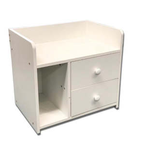 QT Bedside Table White