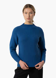 MERINO Rib Sweater - Ocean Blue