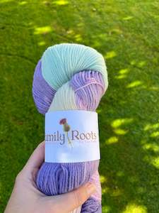 Yarn: Family Roots DK Set -  Artichoke and purple trim - Re-loved