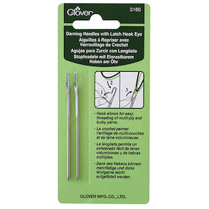 Clover Darning Needles with Latch Hook Eye